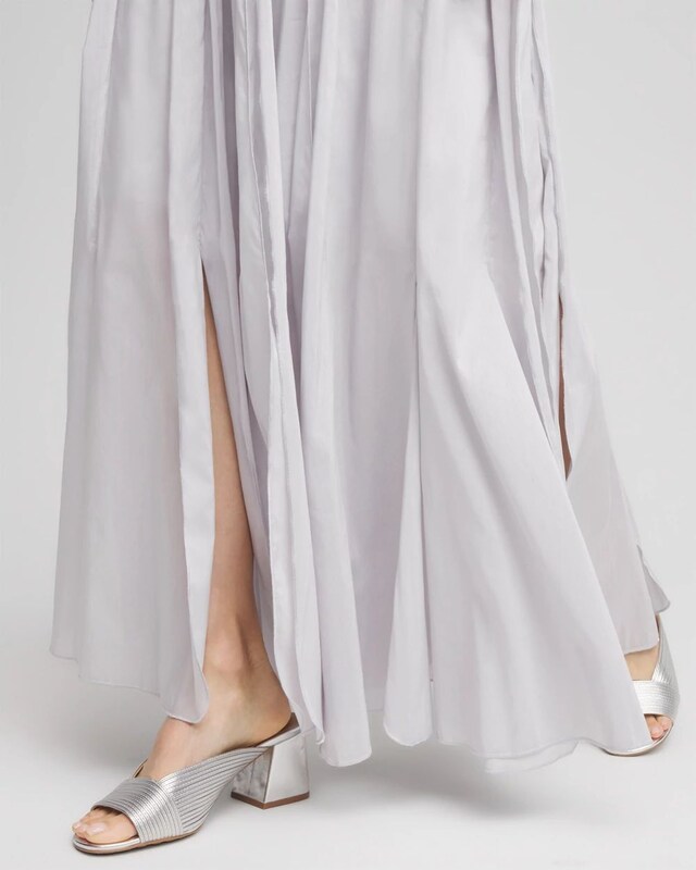 Cotton Silk Voile Maxi Skirt - image 4